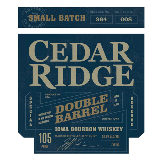 Cedar Ridge Double Barrel Iowa Bourbon - Main Street Liquor