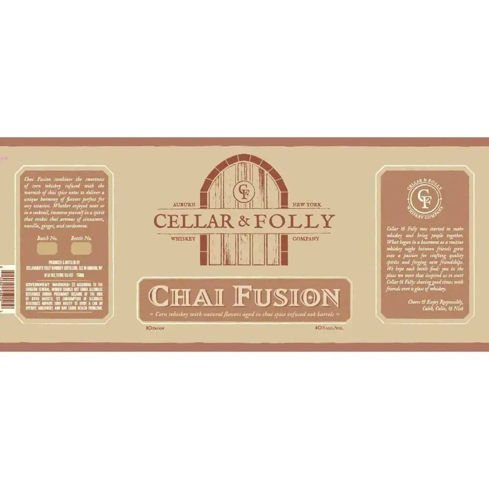 Cellar &amp; Folly Chai Fusion Corn Whiskey - Main Street Liquor