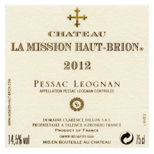 Chateau La Mission Haut-Brion 2012 Pessac Leognan - Main Street Liquor