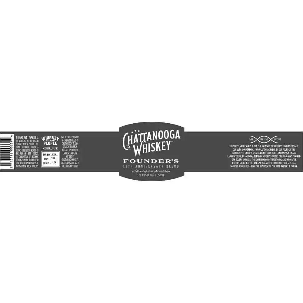 Chattanooga Whiskey Founder’s 11th Anniversary Blend - Main Street Liquor