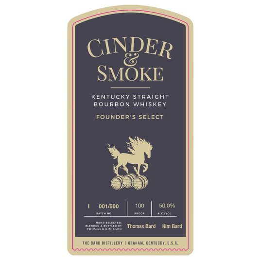 Cinder & Smoke Founder’s Select Bourbon - Main Street Liquor