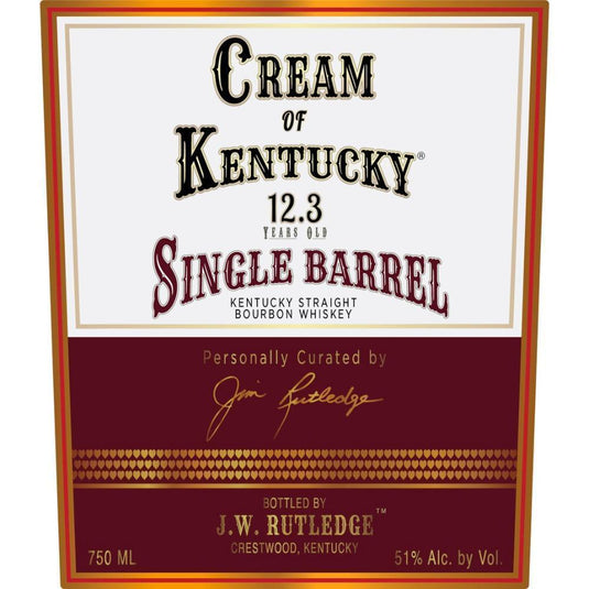 Cream Of Kentucky Bourbon 12.3 Year Old Single Barrel Bourbon - Main Street Liquor