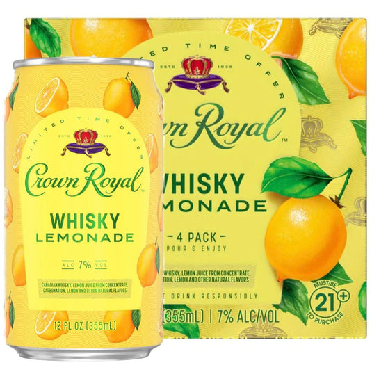 Crown Royal Whisky Lemonade Canned Cocktails 4 Pack - Main Street Liquor