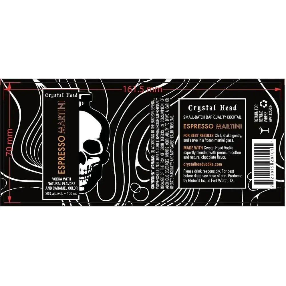 Crystal Head Espresso Martini Canned Cocktail 6 - Pack - Main Street Liquor
