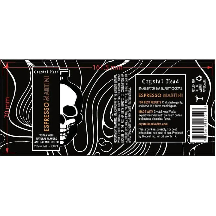 Crystal Head Espresso Martini Canned Cocktail 6 - Pack - Main Street Liquor