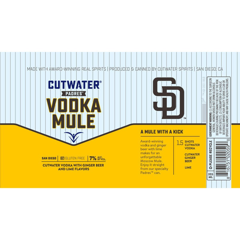 Load image into Gallery viewer, Cutwater Spirits San Diego Padres Vodka Mule - Main Street Liquor
