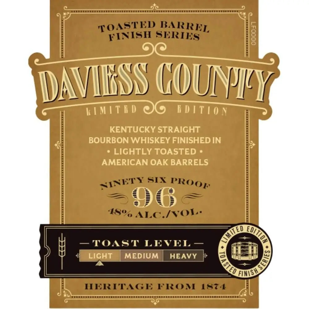 Daviess County Limited Edition Lightly Toasted American Oak Bourbon - Main Street Liquor