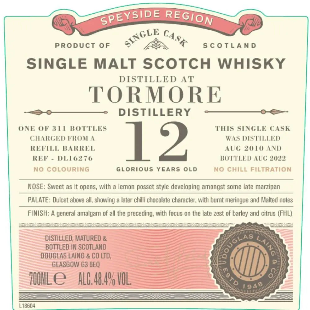 Douglas Laing Old Particular 12 Year Old Tormore - Main Street Liquor