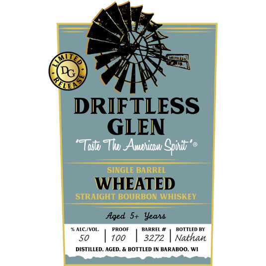 Driftless Glen Single Barrel Wheated Straight Bourbon - Main Street Liquor