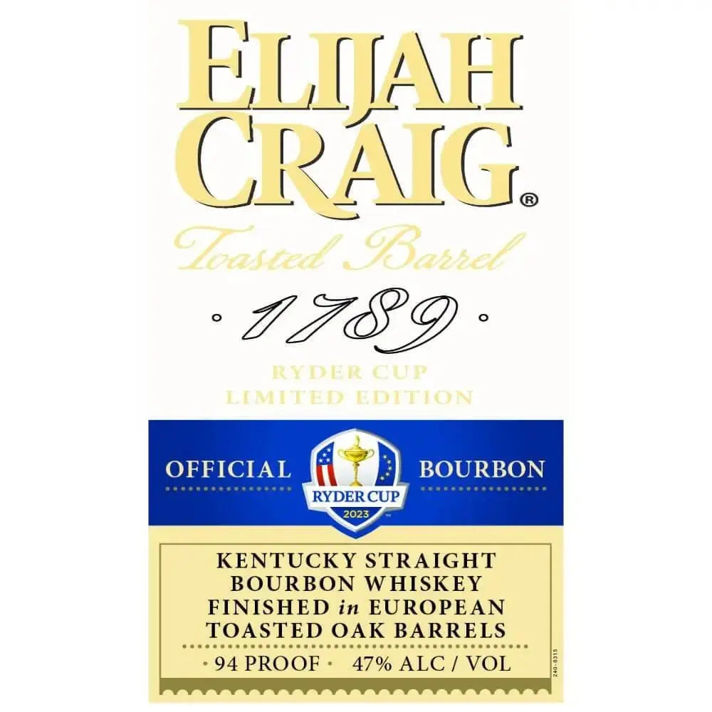 Elijah Craig Ryder Cup 2023 Kentucky Straight Bourbon - Main Street Liquor