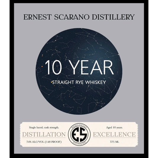 Ernest Scarano Distillery 10 Year Old Straight Rye - Main Street Liquor