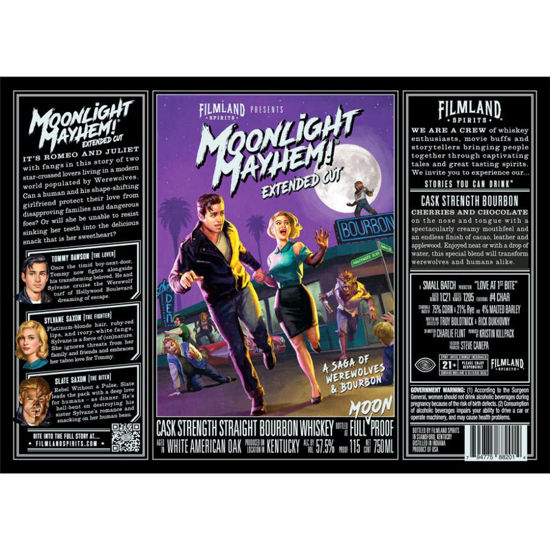 Load image into Gallery viewer, Filmland Spirits Moonlight Mayhem! Extended Cut Cask Strength Bourbon - Main Street Liquor
