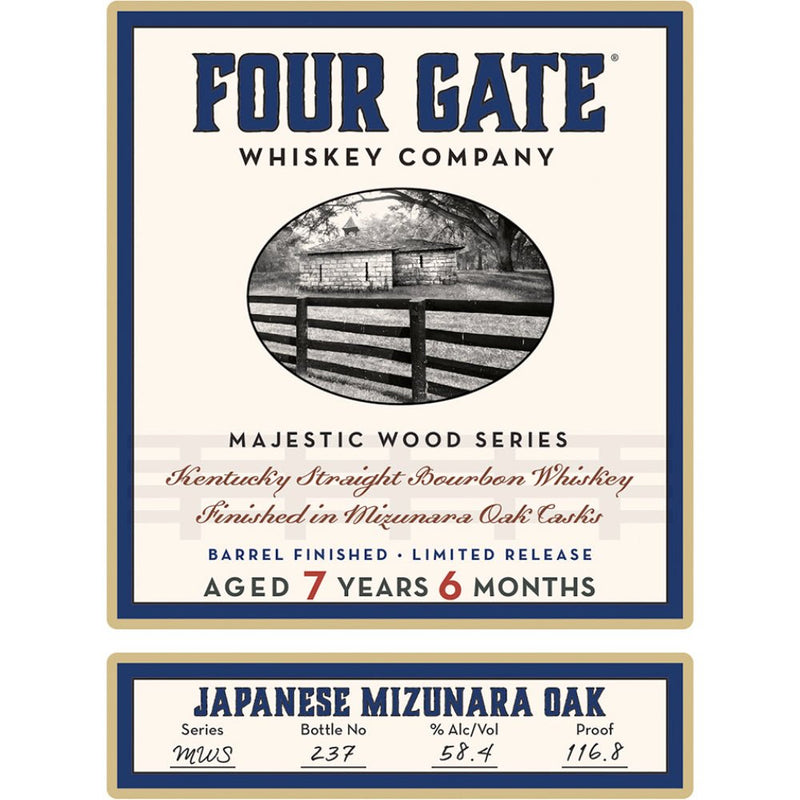 Load image into Gallery viewer, Four Gate Majestic Wood Series Japanese Mizunara Oak Bourbon - Main Street Liquor
