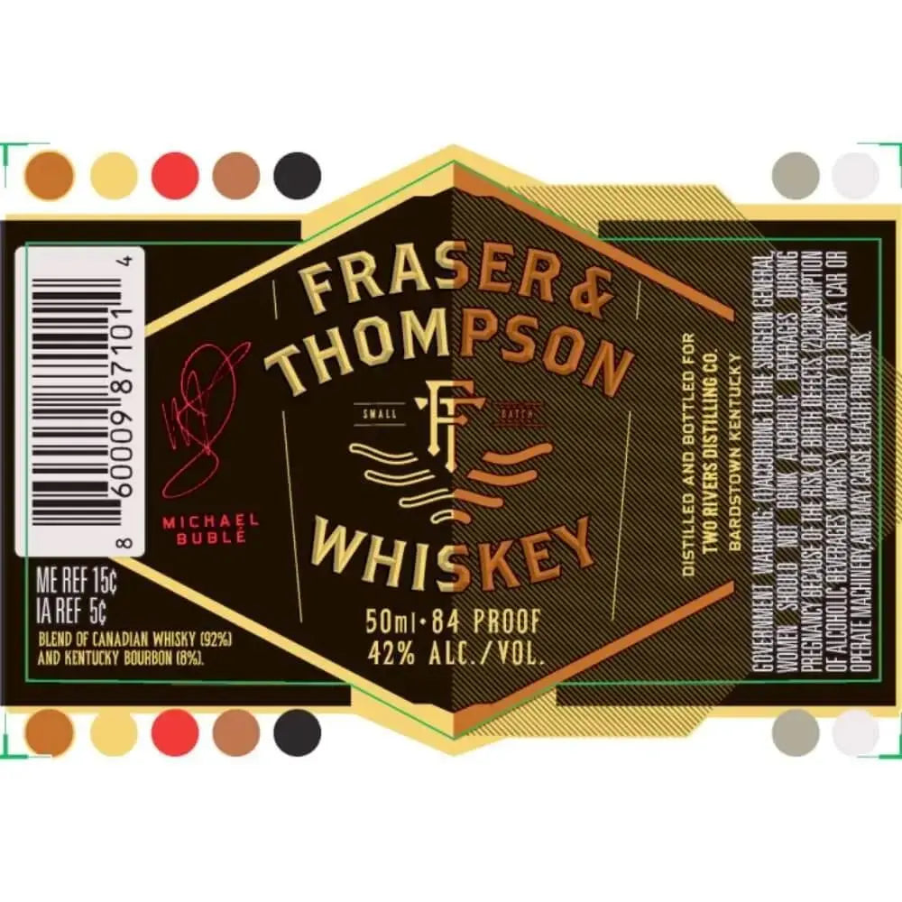 Fraser &amp; Thompson Whiskey By Michael Bublé 50ml - Main Street Liquor