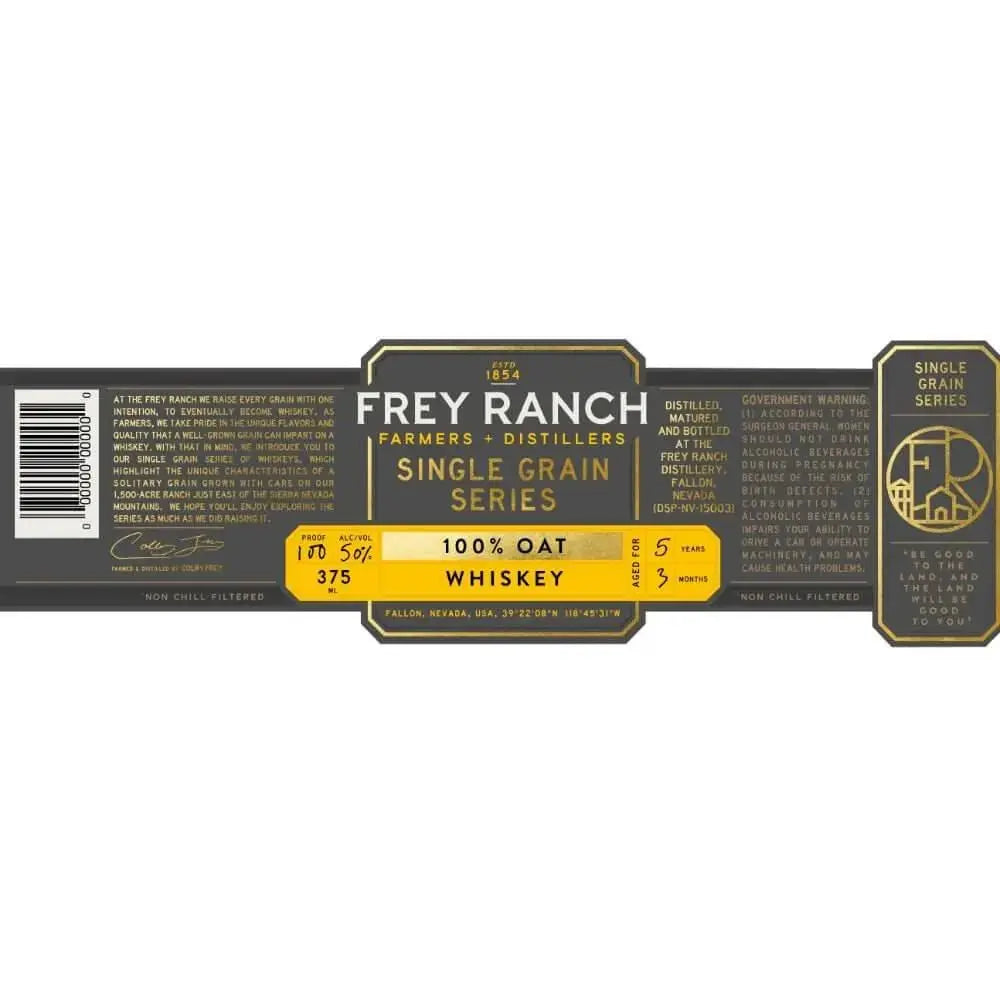 Frey Ranch Farmer &amp; Distillers Single Grain Series Oat Whiskey - Main Street Liquor