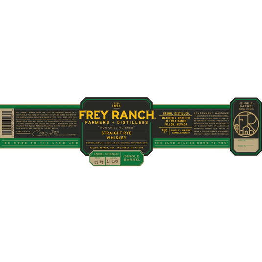 Frey Ranch Single Barrel Barrel Strength Straight Rye - Main Street Liquor