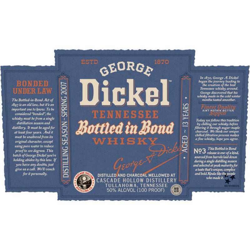 Load image into Gallery viewer, George Dickel Bottled In Bond No. 3 2021 Release - Main Street Liquor
