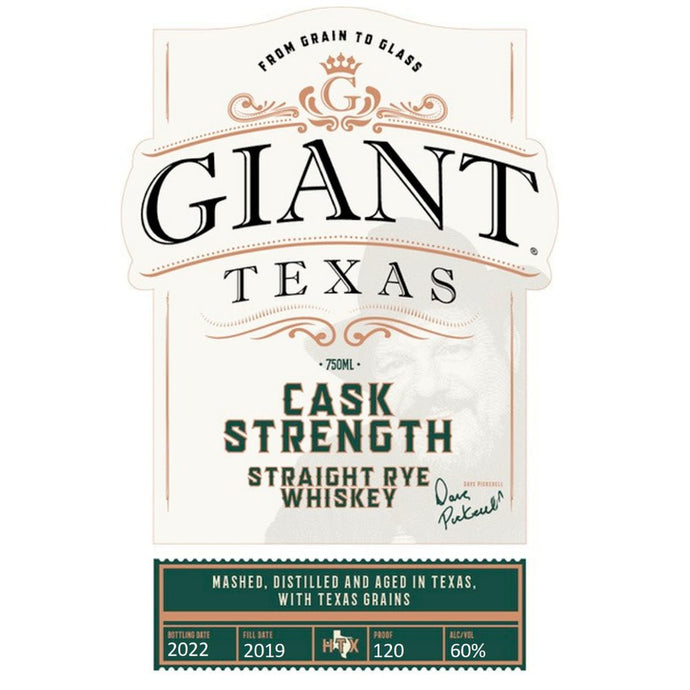 Giant Texas Cask Strength Straight Rye - Main Street Liquor