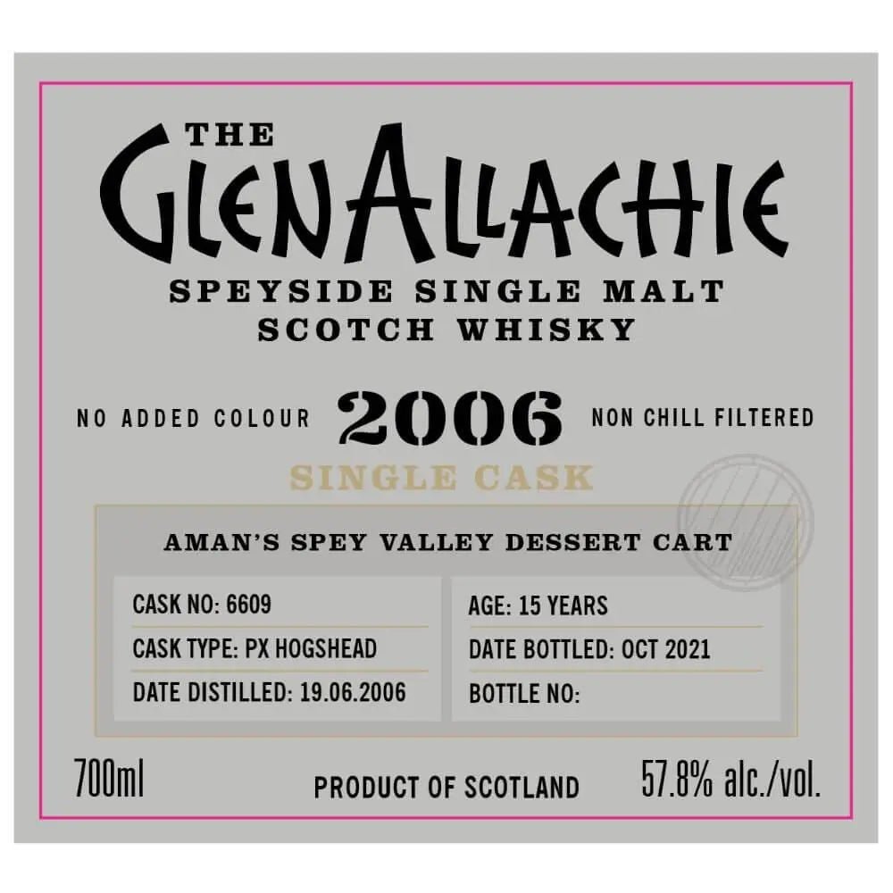 GlenAllachie 15 Year Old 2006 PX Hogshead Single Cask 6609 - Main Street Liquor
