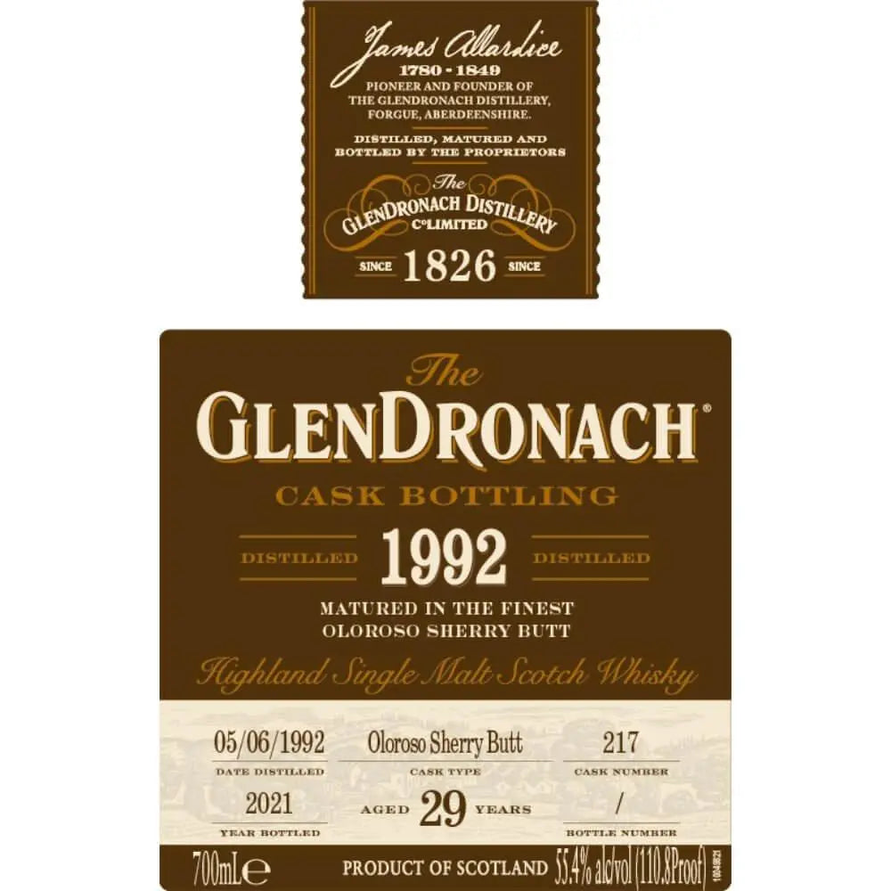GlenDronach 29 Year Old 1992 Cask #217 - Main Street Liquor