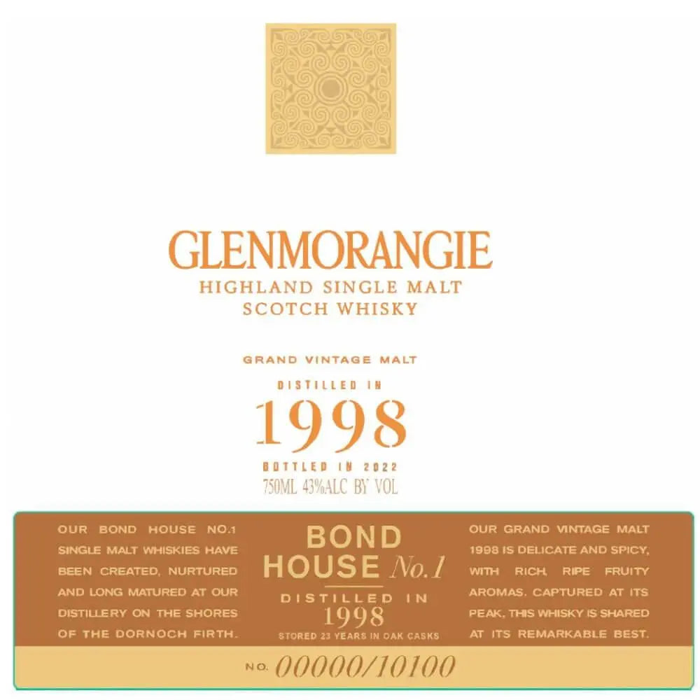 Glenmorangie Grand Vintage Malt 1998 - Main Street Liquor