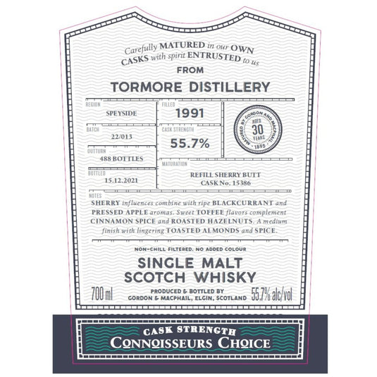 Gordon and Macphail Tormore 30 Year Old Connoisseurs Choice - Main Street Liquor