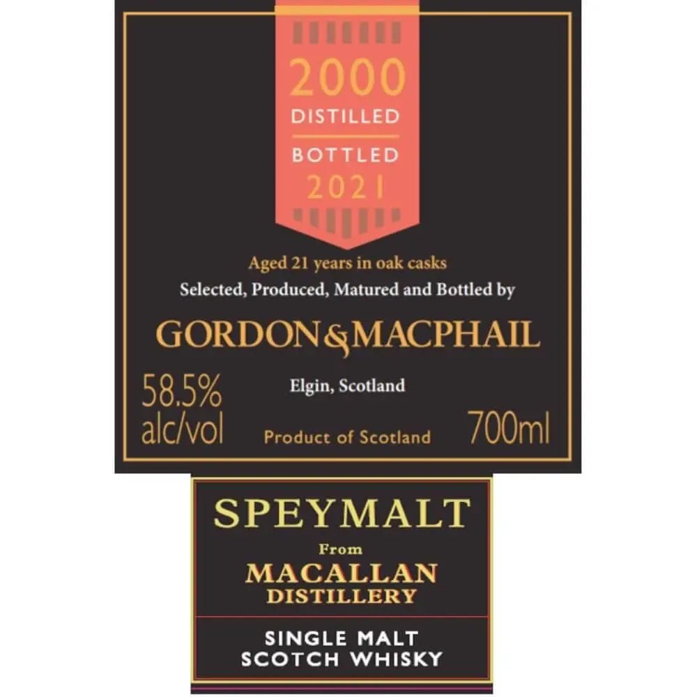 Gordon &amp; Macphail 21 Year Old Macallan Single Malt Scotch - Main Street Liquor