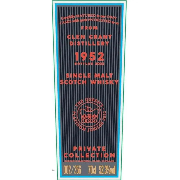 Gordon &amp; Macphail Glen Grant 1952 Queen’s Platinum Jubilee 70 Year - Main Street Liquor