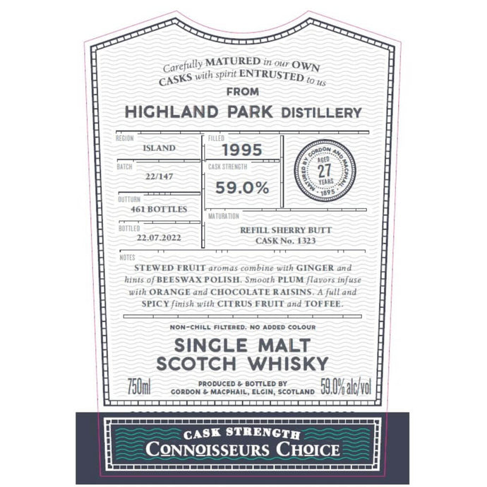 Gordon & MacPhail Highland Park 27 Year Old Connoisseurs Choice - Main Street Liquor