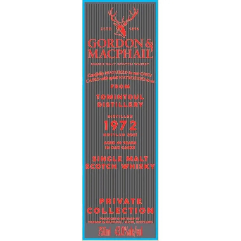 Gordon & Macphail Tomintoul Distillery 48 Year Old Single Malt Scotch - Main Street Liquor