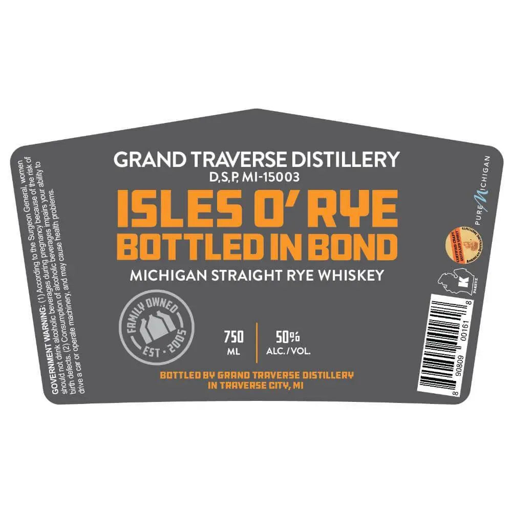 Grand Traverse Distillery Isles O' Rye Bottled In Bond - Main Street Liquor