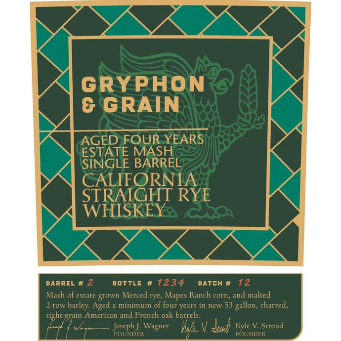 Gryphon & Grain Rye Whiskey Batch 