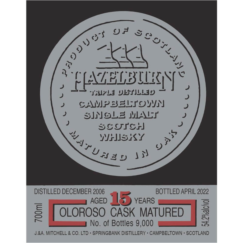 Load image into Gallery viewer, Hazelburn 15 Year Old Oloroso Cask Matured 2022 - Main Street Liquor
