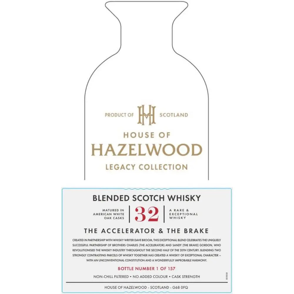 Hazelwood The Accelerator & The Brake 32 Year Old Blended Scotch - Main Street Liquor