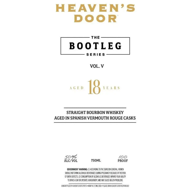 Heaven’s Door The Bootleg Series Vol. V - 18 Year Old Spanish Vermouth Rouge Cask - Main Street Liquor