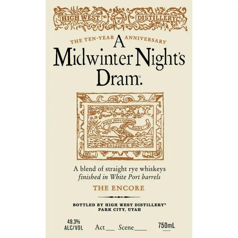 High West A Midwinter Night’s Dram The Encore Act 10 - Main Street Liquor