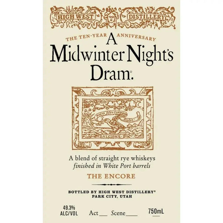 High West A Midwinter Night’s Dram The Encore Act 10 - Main Street Liquor
