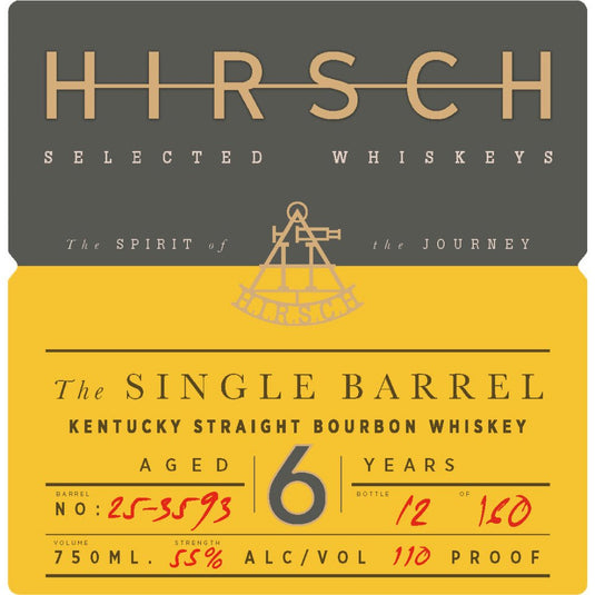 Hirsch The Single Barrel 6 Year Old Bourbon - Main Street Liquor