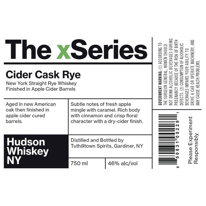 Hudson The xSeries Cider Cask Rye - Main Street Liquor