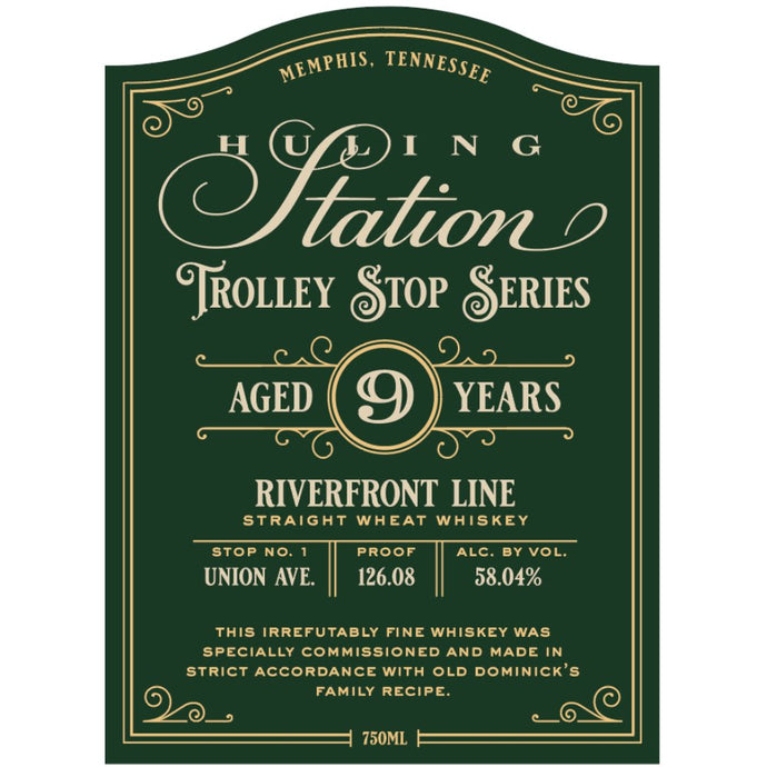 Huling Station Trolley Stop Series 9 Year Old Riverfront Line Straight Wheat Whiskey - Main Street Liquor
