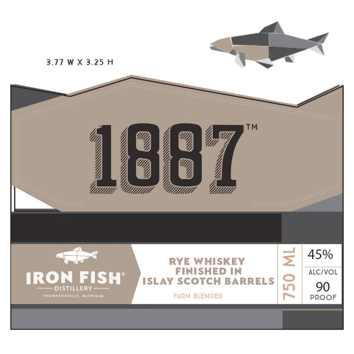 Iron Fish 1887 Rye Whiskey Finished In Islay Scotch Barrels - Main Street Liquor