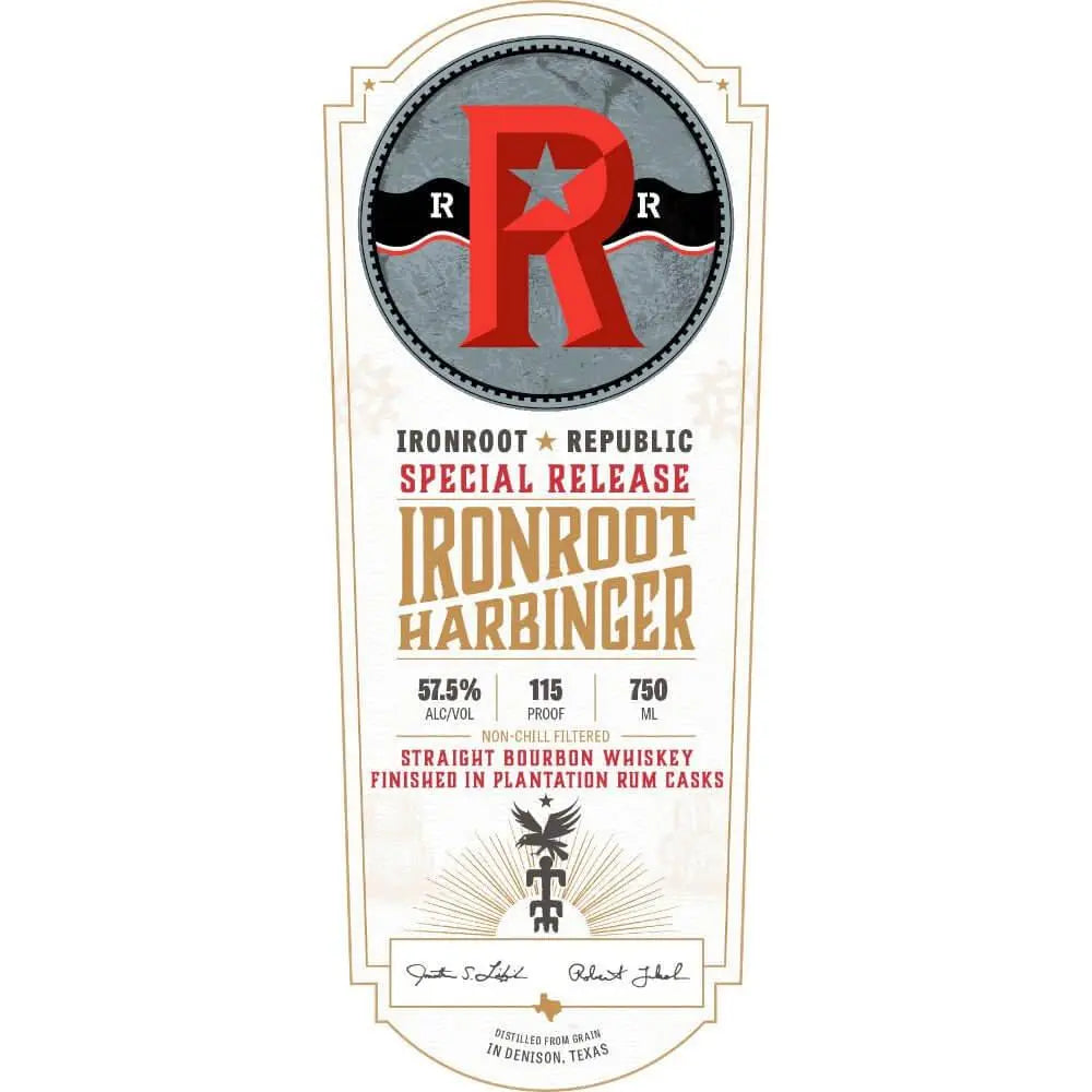 Ironroot Harbinger Bourbon Finished in Plantation Rum Casks - Main Street Liquor