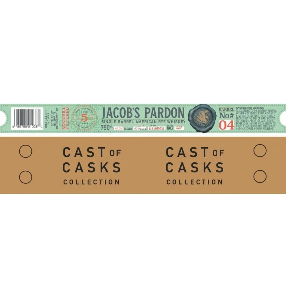 Jacob‘s Pardon Cast of Casks 5 Year Old Rye Barrel No 04 - Main Street Liquor