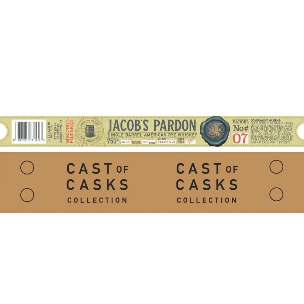 Jacob‘s Pardon Cast of Casks Rye Barrel No 07 - Main Street Liquor