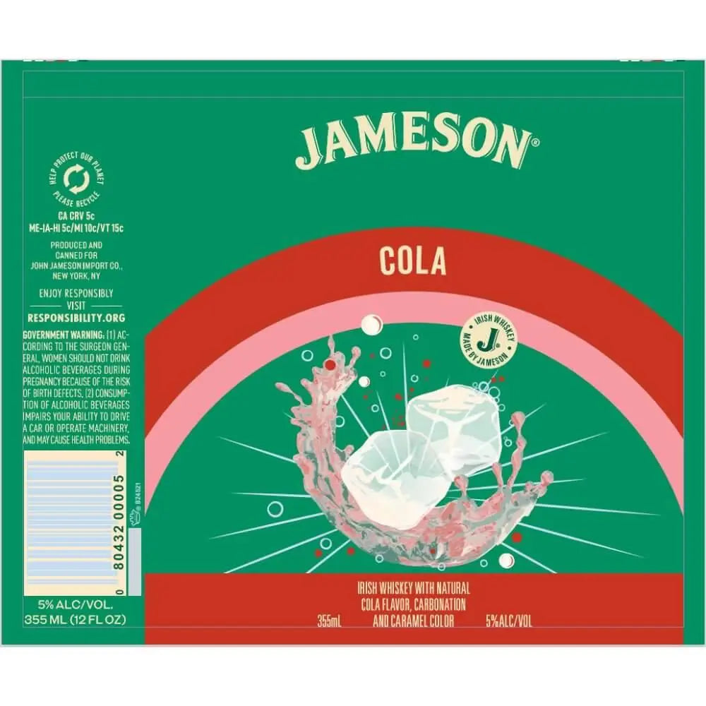 Jameson Cola Canned Cocktail 4pk - Main Street Liquor