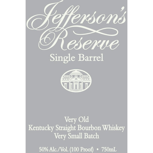 Jefferson's Reserve Very Old Single Barrel Bourbon - Main Street Liquor