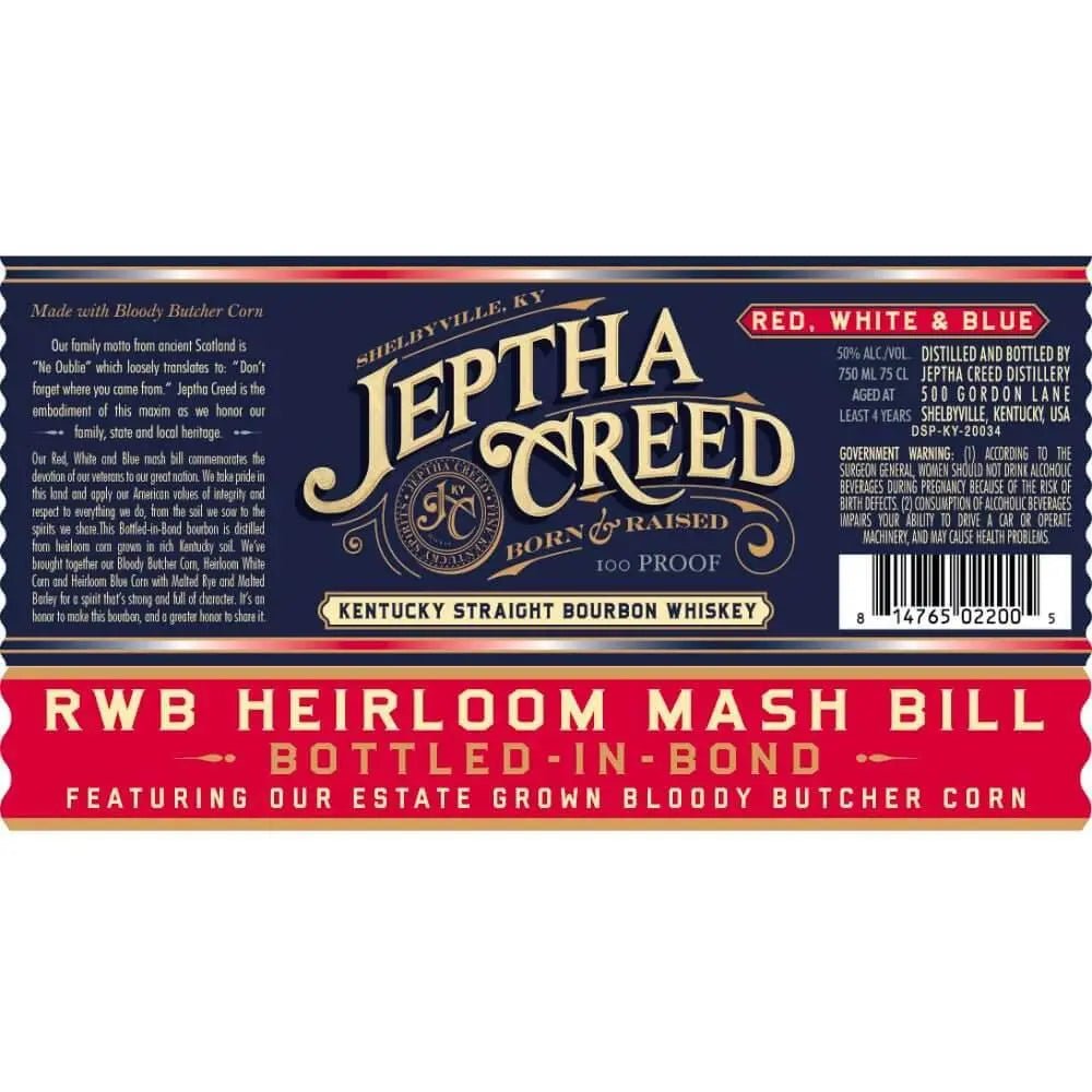 Jeptha Creed Red, White &amp; Blue Kentucky Straight Bourbon - Main Street Liquor