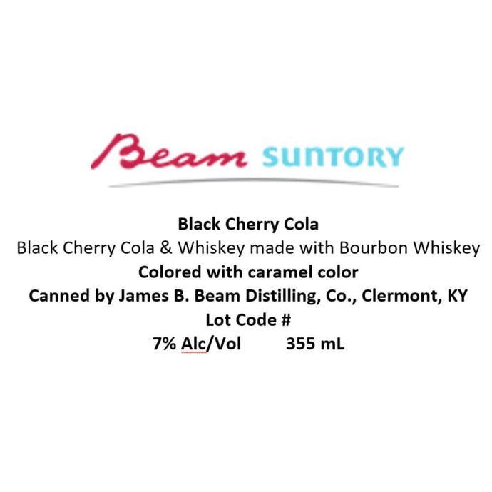 Jim Beam Black Cherry Cola Canned Cocktail - Main Street Liquor