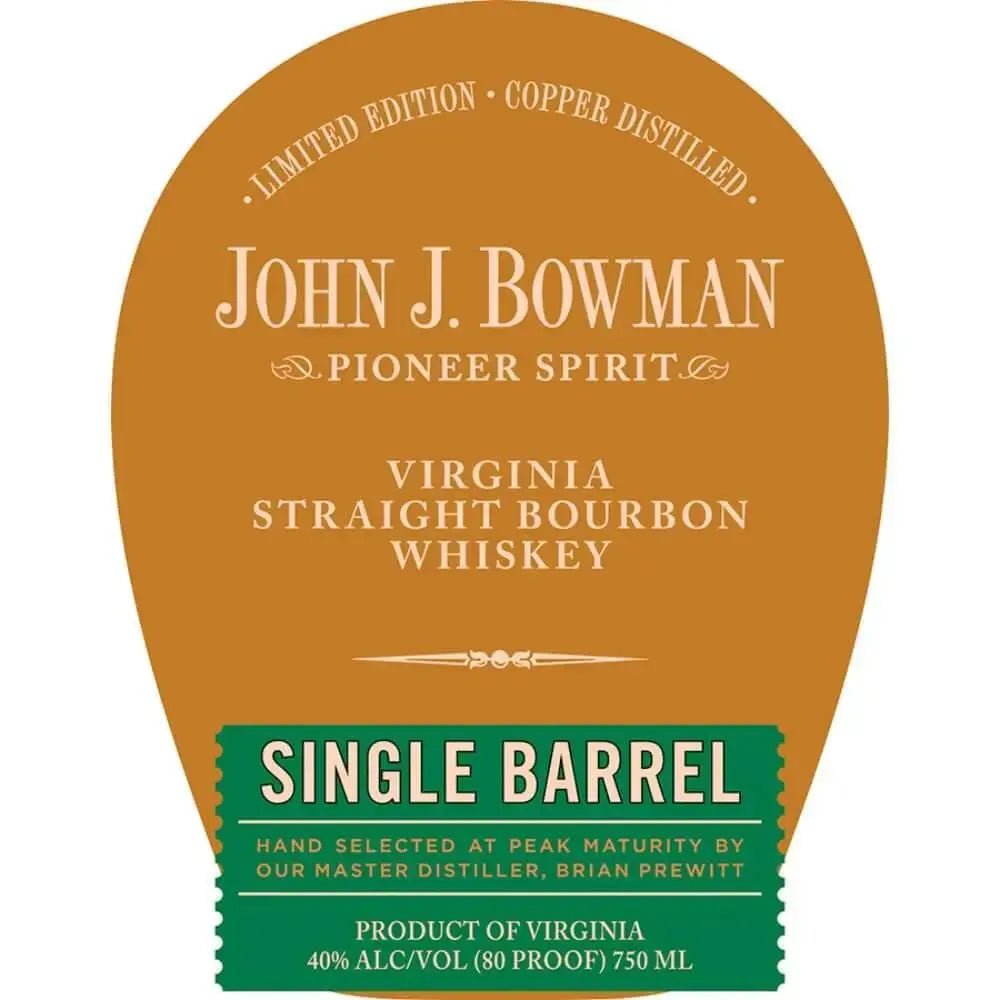 John J. Bowman Single Barrel Bourbon Limited Edition - Main Street Liquor
