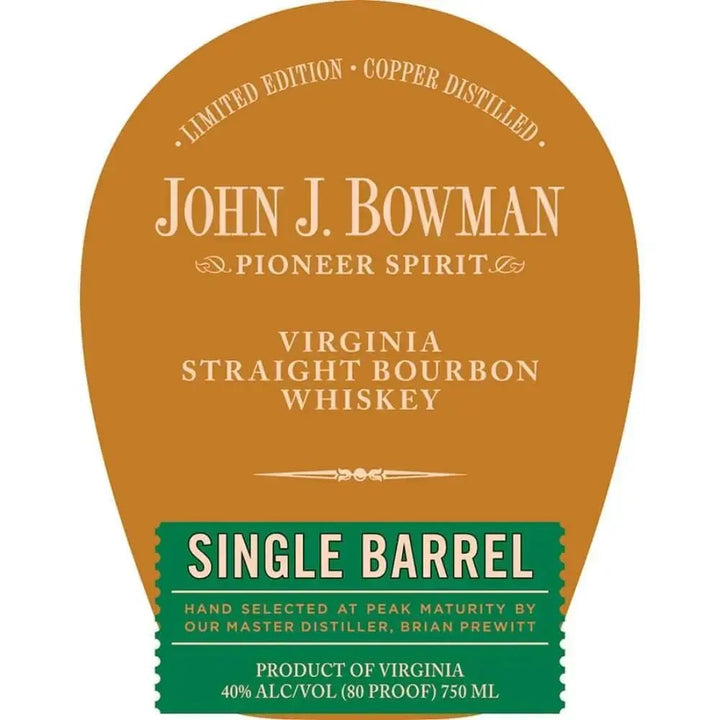 John J. Bowman Single Barrel Bourbon Limited Edition - Main Street Liquor